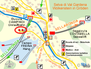 Location in Selva Gardena